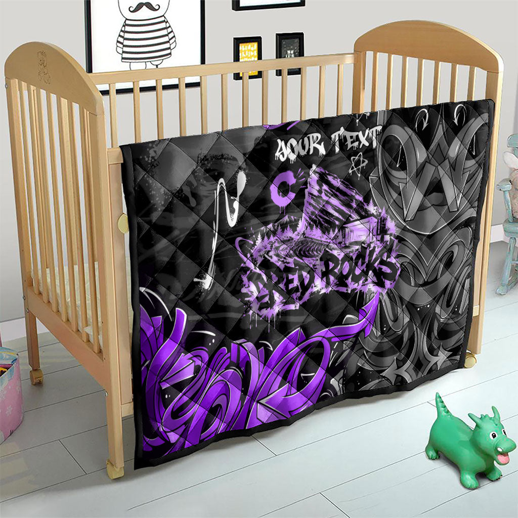 Personalized Colorado Aspen Snowmass Red Rocks Quilt Urban Graffiti Paint Splatter Street Art