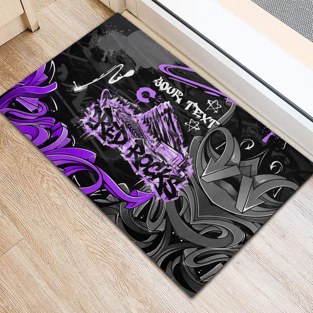 Personalized Colorado Aspen Snowmass Red Rocks Rubber Doormat Urban Graffiti Paint Splatter Street Art