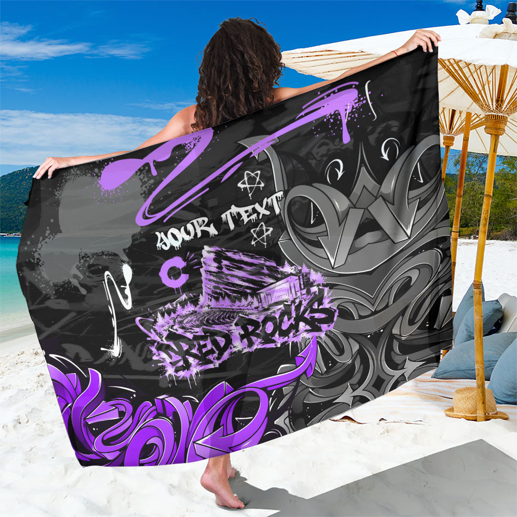 Personalized Colorado Aspen Snowmass Red Rocks Sarong Urban Graffiti Paint Splatter Street Art