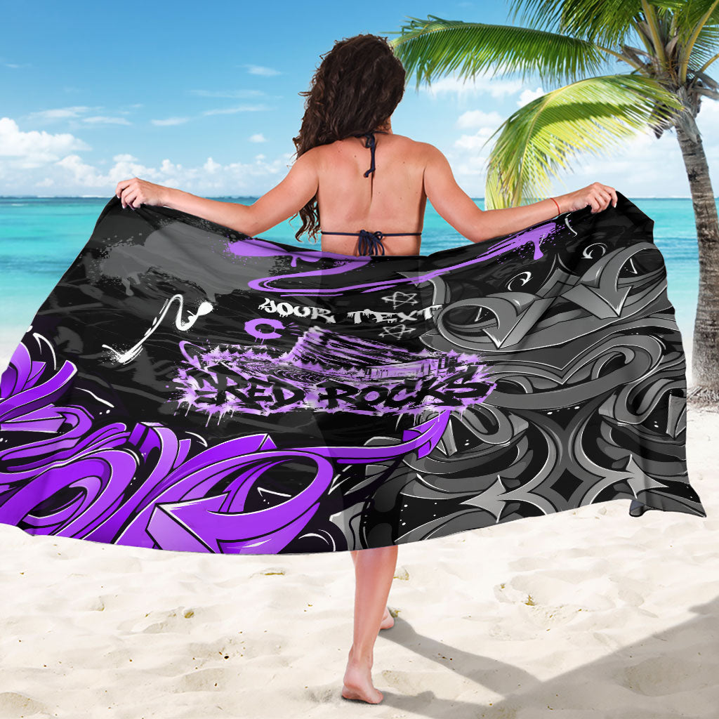 Personalized Colorado Aspen Snowmass Red Rocks Sarong Urban Graffiti Paint Splatter Street Art
