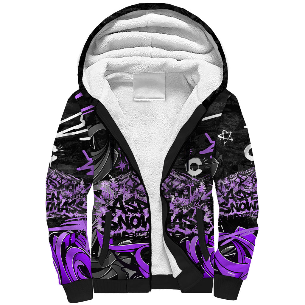 Personalized Colorado Aspen Snowmass Red Rocks Sherpa Hoodie Urban Graffiti Paint Splatter Street Art