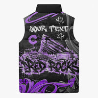 Personalized Colorado Aspen Snowmass Red Rocks Sleeveless Puffer Jacket Urban Graffiti Paint Splatter Street Art