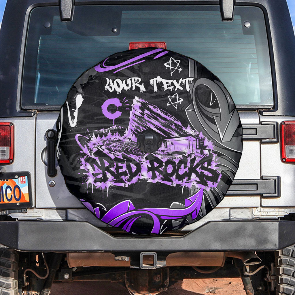 Personalized Colorado Aspen Snowmass Red Rocks Spare Tire Cover Urban Graffiti Paint Splatter Street Art