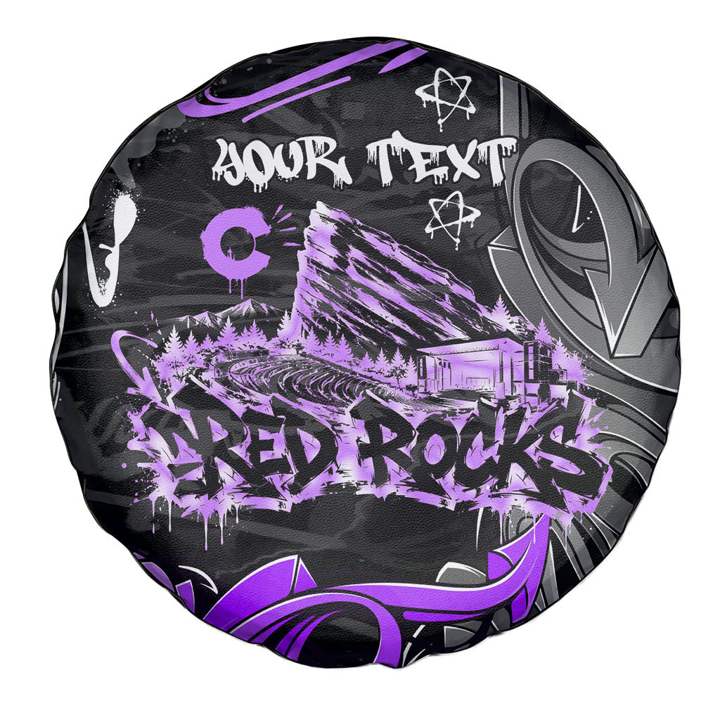 Personalized Colorado Aspen Snowmass Red Rocks Spare Tire Cover Urban Graffiti Paint Splatter Street Art