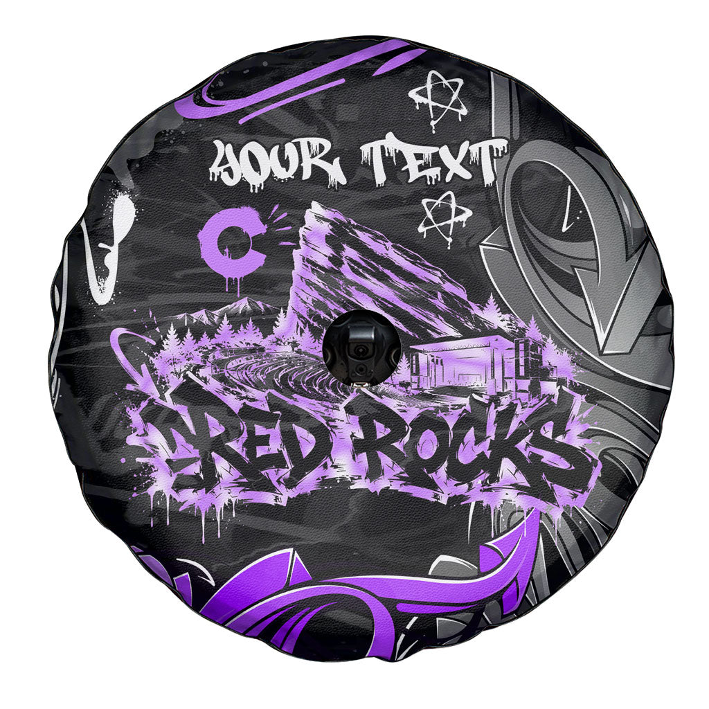 Personalized Colorado Aspen Snowmass Red Rocks Spare Tire Cover Urban Graffiti Paint Splatter Street Art