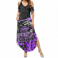Personalized Colorado Aspen Snowmass Red Rocks Summer Maxi Dress Urban Graffiti Paint Splatter Street Art
