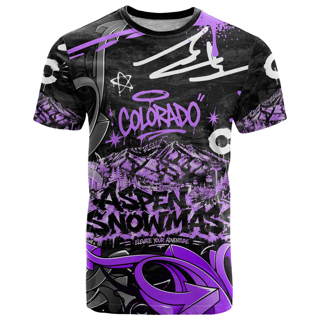 Personalized Colorado Aspen Snowmass Red Rocks T Shirt Urban Graffiti Paint Splatter Street Art