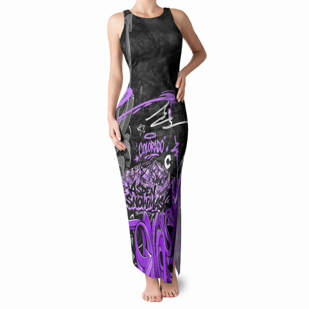 Personalized Colorado Aspen Snowmass Red Rocks Tank Maxi Dress Urban Graffiti Paint Splatter Street Art