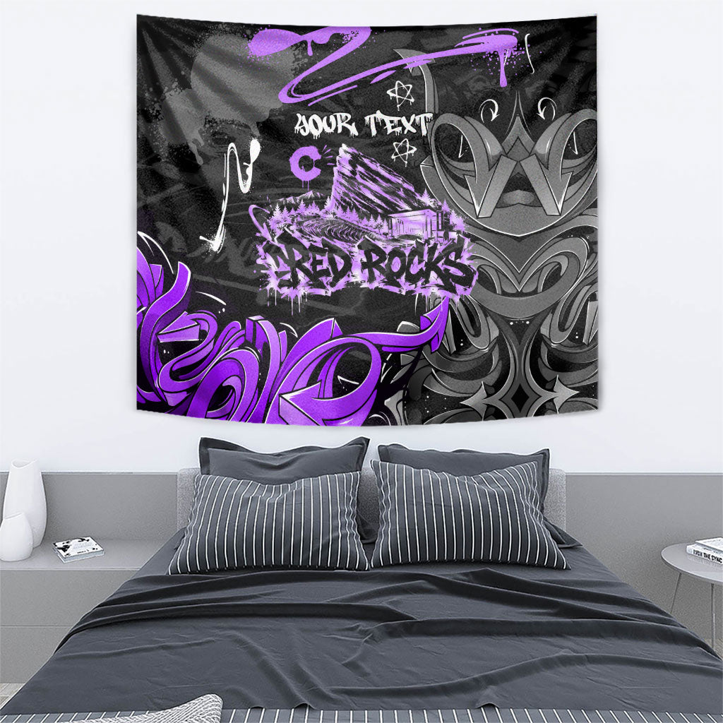 Personalized Colorado Aspen Snowmass Red Rocks Tapestry Urban Graffiti Paint Splatter Street Art