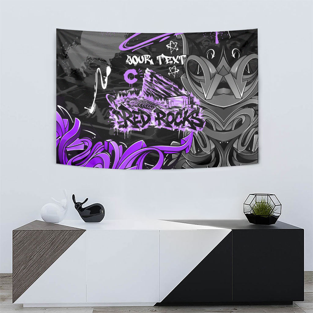 Personalized Colorado Aspen Snowmass Red Rocks Tapestry Urban Graffiti Paint Splatter Street Art