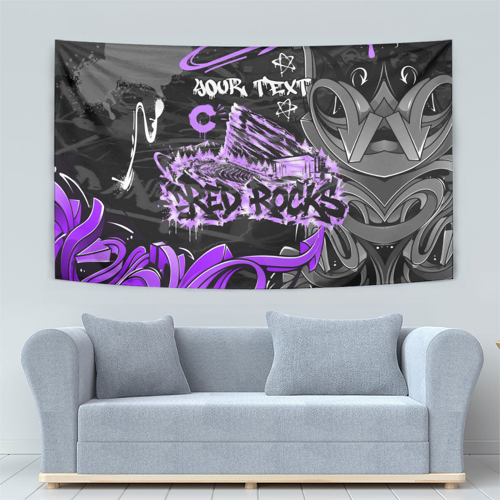 Personalized Colorado Aspen Snowmass Red Rocks Tapestry Urban Graffiti Paint Splatter Street Art