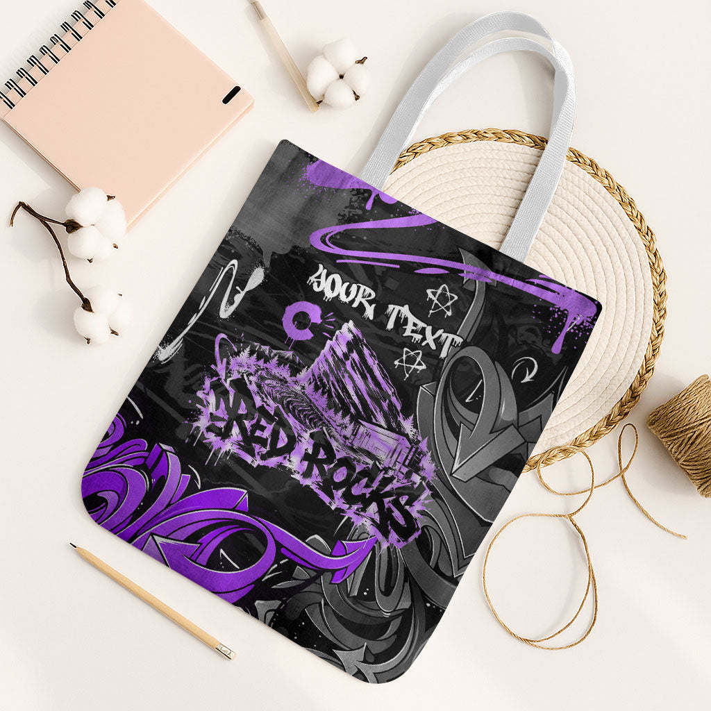 Personalized Colorado Aspen Snowmass Red Rocks Tote Bag Urban Graffiti Paint Splatter Street Art