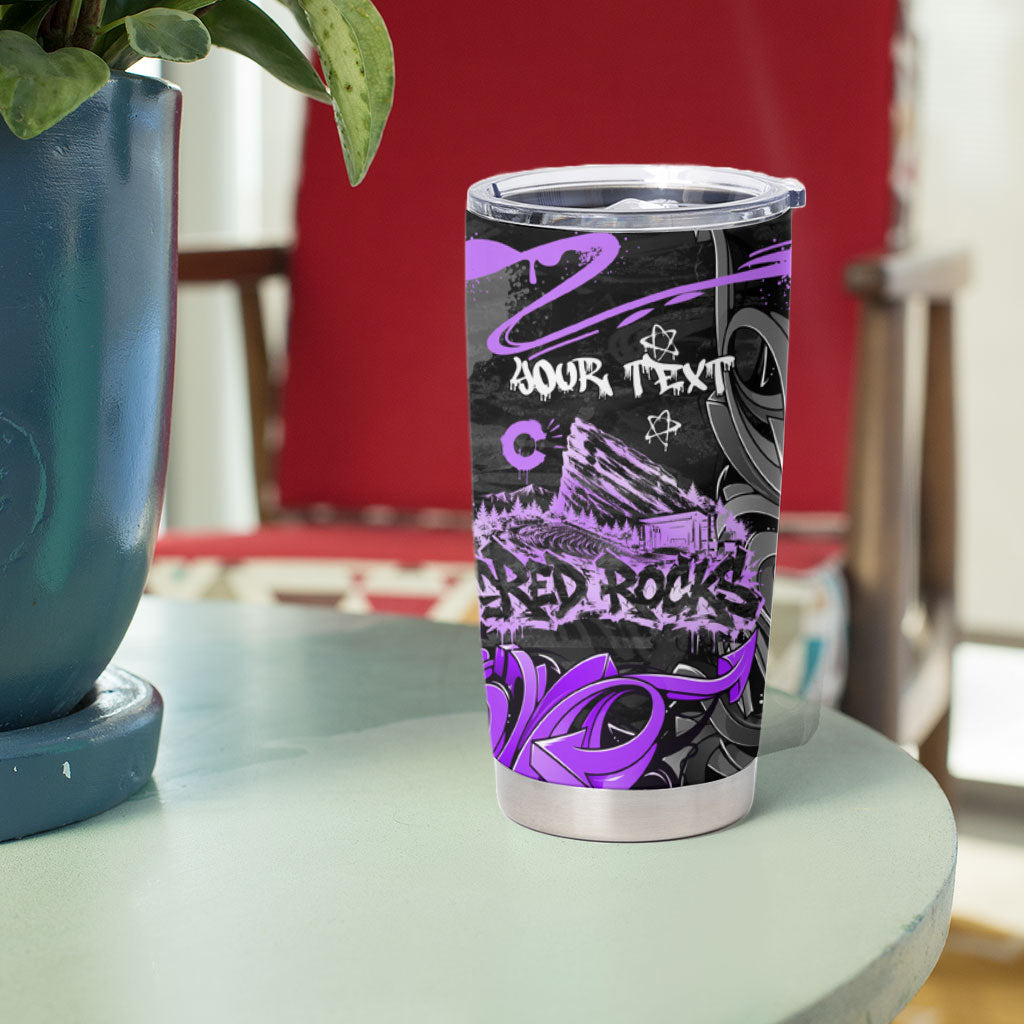Personalized Colorado Aspen Snowmass Red Rocks Tumbler Cup Urban Graffiti Paint Splatter Street Art