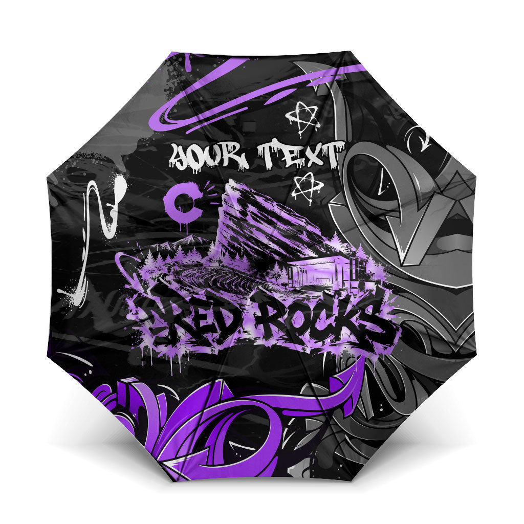Personalized Colorado Aspen Snowmass Red Rocks Umbrella Urban Graffiti Paint Splatter Street Art