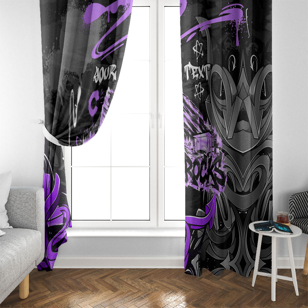 Personalized Colorado Aspen Snowmass Red Rocks Window Curtain Urban Graffiti Paint Splatter Street Art