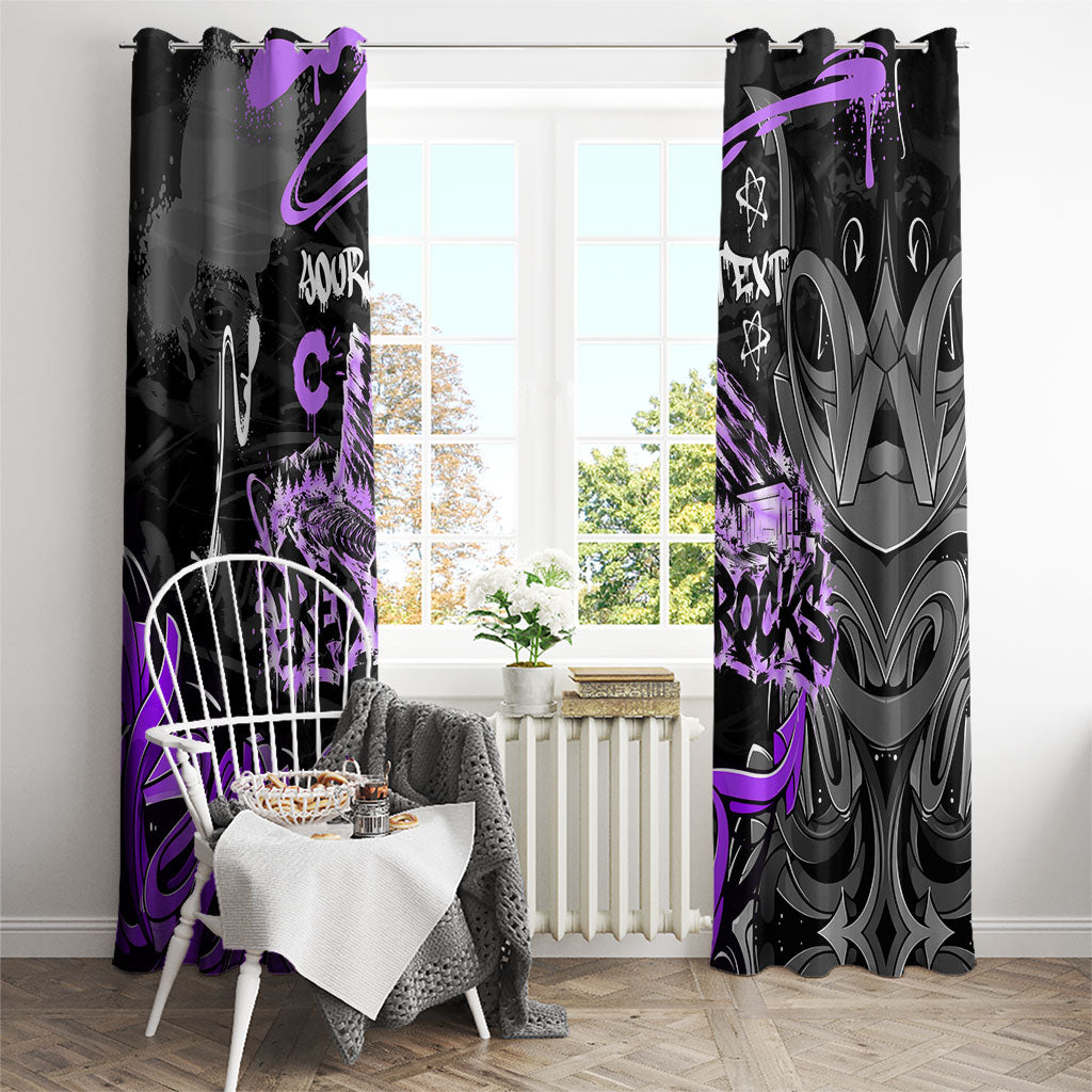 Personalized Colorado Aspen Snowmass Red Rocks Window Curtain Urban Graffiti Paint Splatter Street Art