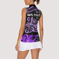 Personalized Colorado Aspen Snowmass Red Rocks Women Sleeveless Polo Shirt Urban Graffiti Paint Splatter Street Art
