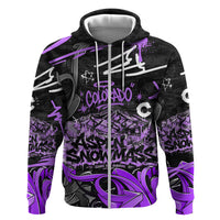 Personalized Colorado Aspen Snowmass Red Rocks Zip Hoodie Urban Graffiti Paint Splatter Street Art