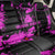Pink Paint Splatter Design Back Car Seat Cover with Bowling Graphic and Custom Team Name Text - Wonder Print Shop