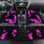 Pink Paint Splatter Design Car Mats with Bowling Graphic and Custom Team Name Text - Wonder Print Shop