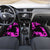 Pink Paint Splatter Design Car Mats with Bowling Graphic and Custom Team Name Text - Wonder Print Shop