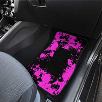 Pink Paint Splatter Design Car Mats with Bowling Graphic and Custom Team Name Text - Wonder Print Shop