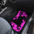 Pink Paint Splatter Design Car Mats with Bowling Graphic and Custom Team Name Text - Wonder Print Shop