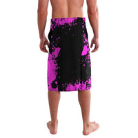 Pink Paint Splatter Design Lavalava with Bowling Graphic and Custom Team Name Text - Wonder Print Shop