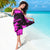 Pink Paint Splatter Design Sarong with Bowling Graphic and Custom Team Name Text - Wonder Print Shop
