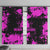 Pink Paint Splatter Design Window Curtain with Bowling Graphic and Custom Team Name Text - Wonder Print Shop