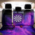 Dartboard and Darts Back Car Seat Cover with Purple Smoke Background and Custom Team Name - Wonder Print Shop