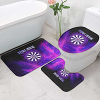 Dartboard and Darts Bathroom Set with Purple Smoke Background and Custom Team Name - Wonder Print Shop