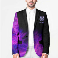 Dartboard and Darts Blazer with Purple Smoke Background and Custom Team Name - Wonder Print Shop