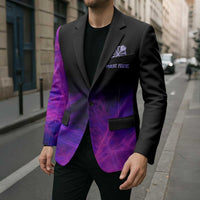 Dartboard and Darts Blazer with Purple Smoke Background and Custom Team Name - Wonder Print Shop
