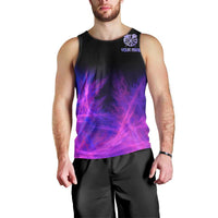Dartboard and Darts Men Tank Top with Purple Smoke Background and Custom Team Name - Wonder Print Shop