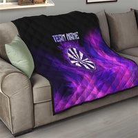 Dartboard and Darts Quilt with Purple Smoke Background and Custom Team Name - Wonder Print Shop
