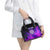 Dartboard and Darts Shoulder Handbag with Purple Smoke Background and Custom Team Name - Wonder Print Shop