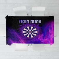 Dartboard and Darts Tablecloth with Purple Smoke Background and Custom Team Name - Wonder Print Shop
