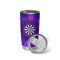 Dartboard and Darts Tumbler Cup with Purple Smoke Background and Custom Team Name - Wonder Print Shop