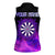 Dartboard and Darts Women Sleeveless Polo Shirt with Purple Smoke Background and Custom Team Name - Wonder Print Shop