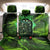 Grim Reaper and Dartboard Darts Back Car Seat Cover with Green Lightning Background and Custom Team Name - Wonder Print Shop