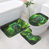 Grim Reaper and Dartboard Darts Bathroom Set with Green Lightning Background and Custom Team Name - Wonder Print Shop