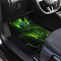 Grim Reaper and Dartboard Darts Car Mats with Green Lightning Background and Custom Team Name - Wonder Print Shop