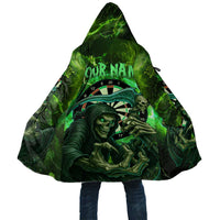 Grim Reaper and Dartboard Darts Cloak with Green Lightning Background and Custom Team Name - Wonder Print Shop