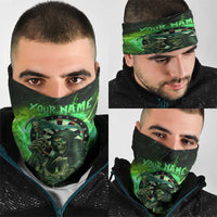 Grim Reaper and Dartboard Darts Neck Gaiter with Green Lightning Background TS04