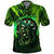 Grim Reaper and Dartboard Darts Polo Shirt with Green Lightning Background and Custom Team Name - Wonder Print Shop