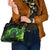 Grim Reaper and Dartboard Darts Shoulder Handbag with Green Lightning Background and Custom Team Name - Wonder Print Shop