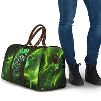 Grim Reaper and Dartboard Darts Travel Bag with Green Lightning Background and Custom Team Name - Wonder Print Shop