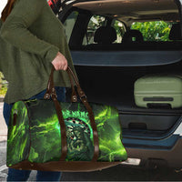 Grim Reaper and Dartboard Darts Travel Bag with Green Lightning Background and Custom Team Name - Wonder Print Shop