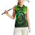 Grim Reaper and Dartboard Darts Women Sleeveless Polo Shirt with Green Lightning Background and Custom Team Name - Wonder Print Shop